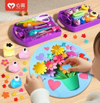 Large Embossing Machine Kindergarten Children DIY Craft Material Kit Complete Tools Molds Embosser Set