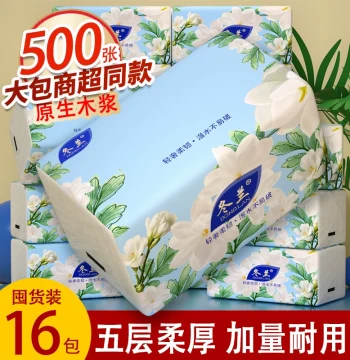 Facial Tissues 500-Sheet Bulk Pack for Home Use