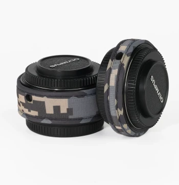Camouflage Lens Coat for Olympus M.Zuiko DIGITAL 1.4x/2.0x Teleconverters (MC-14/MC-20) - Protective Sleeve