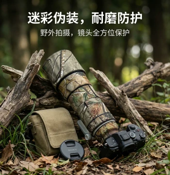 Compatible with Sony Sony FE 200-600mm Lens Camouflage Cover 260 Waterproof Protective Case Anti-Collision