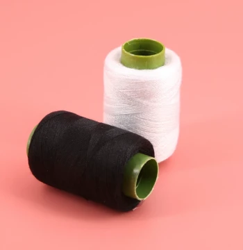 Sewing Thread Large Spool 2-Pack Black and White