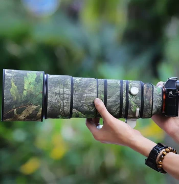 Waterproof Camouflage Lens Coat for SONY FE 200-600mm Telephoto Lens, Rain and Impact Protection