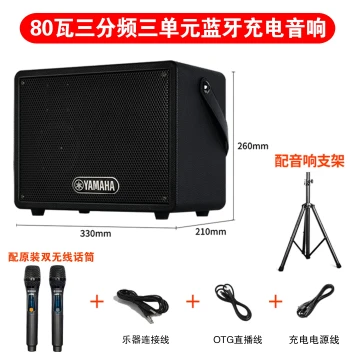 YAMAHA Portable Rechargeable 80W Outdoor Singing Live Streaming Internal Recording Bluetooth Speaker