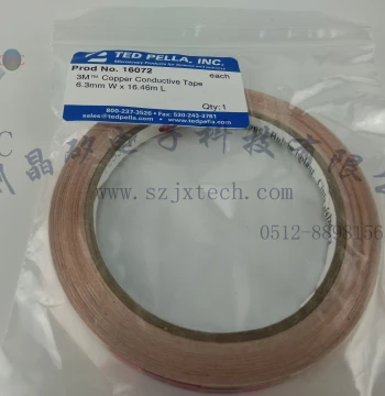 USA Original 3M Single/Double-Sided Copper Conductive Tape 16072/4 for SEM Consumables and Research Experiments
