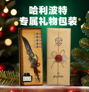 Harry Potter Quill Pen Set - European Vintage Dip Pen Gift Box for Birthday and Christmas