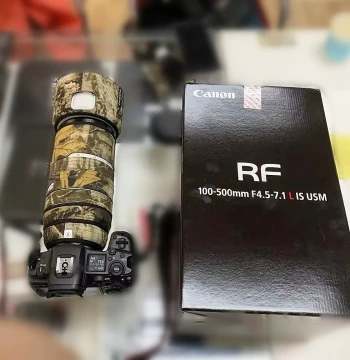 Camouflage Lens Coat for CANON RF100-500mm F4.5 Lens 100500 Protective Cover Waterproof Sticker