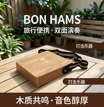 BH Travel Cajon Box Drum - Portable Hand Drum for Folk & Pop, Double-Sided Play with Snare