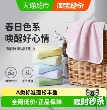 Coral Fleece Towel Soft Fluffy Fast Absorbing