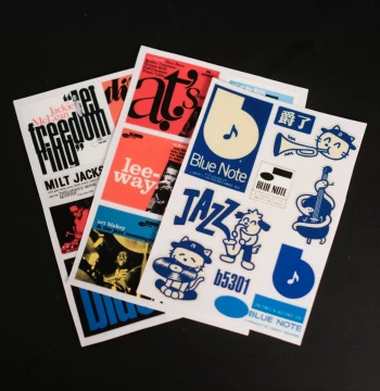 B5301 Jazz Theme Stickers: Blue Note Album Cover, Music Record, Vinyl Waterproof Decorative Stickers