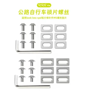 Rrskit Road Bike Cleat Screws Compatible with Look SPD Cleat Repair Shimano Mountain Bike Shims