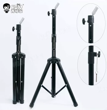 Hairdressing Mannequin Head Stand Tripod Floor Mount Heavy-Duty Holder for Wig Styling Heads