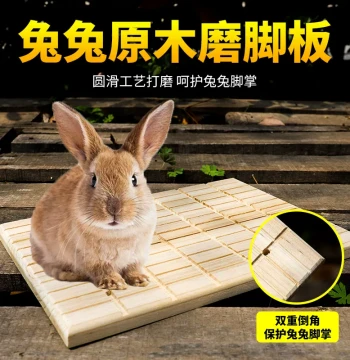 Rabbit Claw Scratching Board Pet Boredom Relief Digging Nail Grinding Wood Scratch Pad for Hedgehogs Chinchillas Small Pets Cats Toys