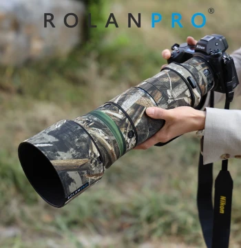 Lens Cover for Nikon Z 180-600mm Lens, Reed and Dry Grass Camouflage Series by ROLANPRO