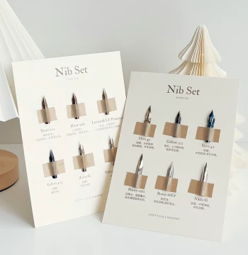 [Dip Pen Nib Sampler] Yui English Calligraphy Font Set - Round Hand, Script, and Oblique Nibs