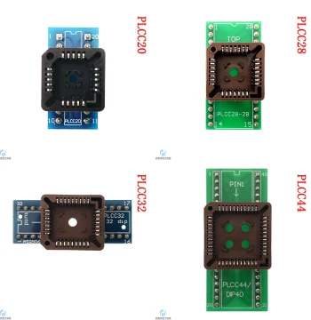 RT809H T48 T76 Programmer with PLCC44/32/28/20 Pin Sockets for Reading, Writing, and Burning Conversion