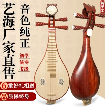 Redwood Liuqin Instrument for Beginners, Adult Rosewood Liuqin for Professional Exams and Performances