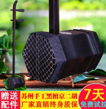 Ebony Jing Erhu from Suzhou, Professional Accompaniment, Ebony Wood Xipi Erhuang, Gift Included