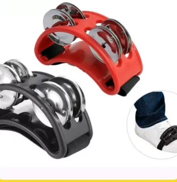 Foot Operated Jingle Bell, Cajon Box Drum Accompaniment for Folk Guitar Singing, African Hand Drum Macro Drum Foot Bell Accessories