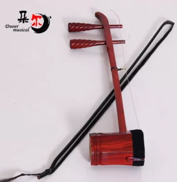 Fanchao Brand Jing Erhu Instrument - Small-Leaf Red Sandalwood, Professional Peking Opera Xipi & Erhuang, Includes Bow, Case, and Strings