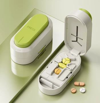 Pill Cutter and Splitter for 1/4, 1/3, and 1/2 Cuts - Portable