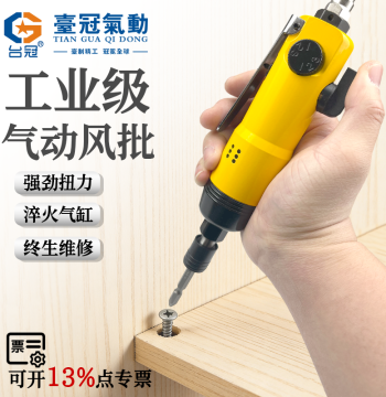 Industrial Pneumatic Screwdriver Yellow Heavy-Duty Air Drill Taiguan 6H 10H 12 Straight Driver