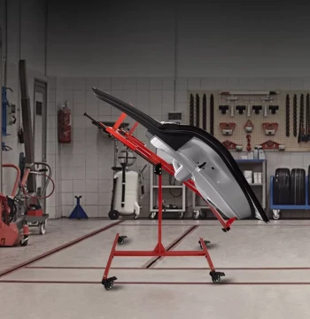 Adjustable Mobile Spray Painting Stand for Auto Body Repair – Hood, Doors, and Fenders