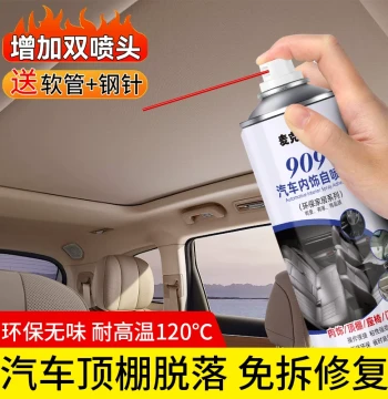 Car Headliner Repair Spray Adhesive for Door Panel Fabric Refurbishing, Color Change, Flocking Glue, Interior Strong Self-Spray Modification