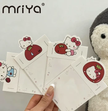 Mriya Perler Beads Packing Materials, Tomato KT 8x10 Flat Bags with Folded Card Headers for Idol Card Packaging