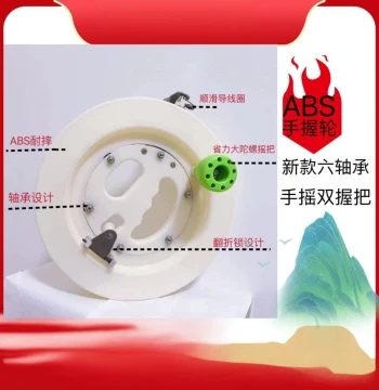 White Kite Reel with Thickened Bearings, Handheld Fishing Wheel for Weifang Kites