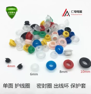 Colored Single-Sided Wire Grommet, Rubber Wire Protector, Cable Exit Ring, Dustproof and Waterproof Sealing Gasket