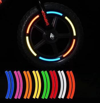 Children's Balance Bike Reflective Stickers, Night Riding Warning Reflective Strips, Kids Bicycle Decorative Stickers, Tire Reflective Tape