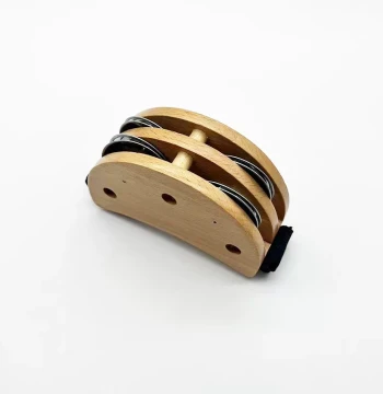 Wooden Foot Tambourine Cajon Accessory for Folk Guitar Accompaniment, African Hand Drum, Hong Drum Foot Bell