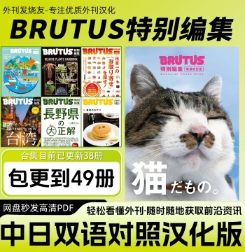 BRUTUS Special Edition – Bilingual Chinese-Japanese Magazine on Fashion, Food, Travel, Design, Art, and Lifestyle