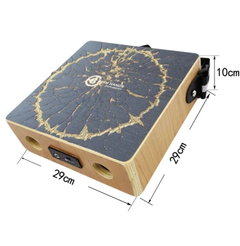Plug-in Travel Drum BH Cajon, Portable Hand Drum for Both Hands, Folk and Pop Percussion Instrument with Pickup, Electric-Acoustic