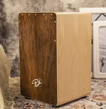PY Professional Cajon Drum - Wooden Box Hand Drum, Sitting Drum for Beginners, Folk Percussion Instrument