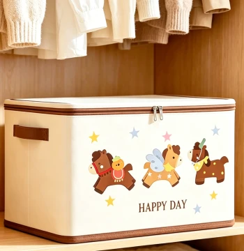 Clothing Storage Basket Large Capacity Wardrobe Organizer Foldable Box for Home Baby School Kids