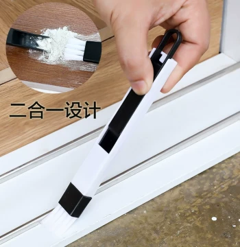 Door and Window Groove Cleaning Brush with Dustpan, Window Gap Duster, Window Slot Cleaner, Small Brush Cleaning Set