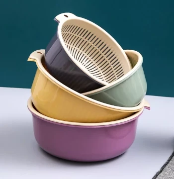 Vegetable Drain Basket Thickened Plastic Fruit Colander