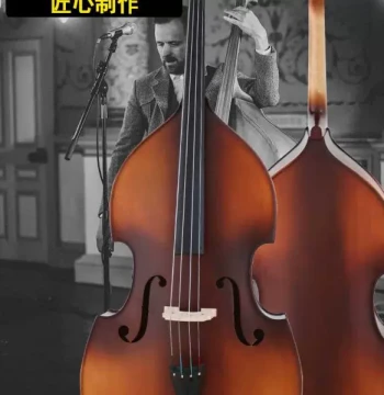 Children's Double Bass - Beginner 4-String Wooden Upright Bass Instrument