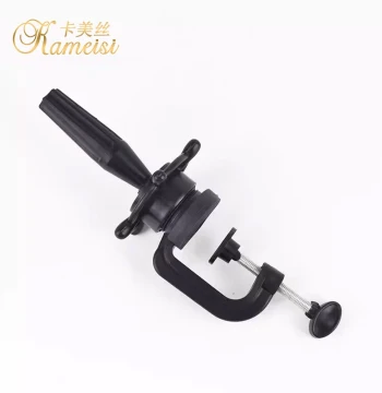 Camis Mannequin Head Small Stand – Desktop Mount for Wig Styling, Black Fixed Model Holder