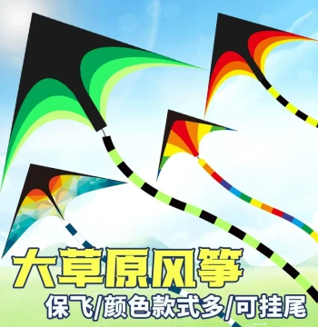 Grassland Kite for Adults and Kids - Easy to Fly in Light Breeze with Reel, Outdoor Weifang Kite