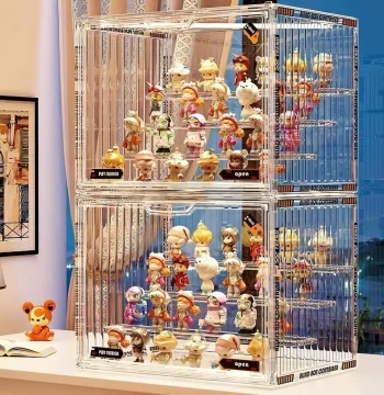 Acrylic Display Case for Labubu Figures - Dust-Proof Storage