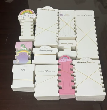 100 Sheets! Hair Accessory Packaging Cards, Hair Clip Cards, Hair Tie Tags, DIY I-Shaped Cards