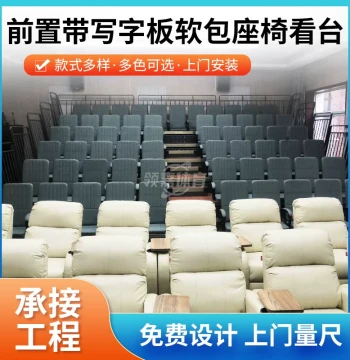 Auditorium and Lecture Hall Seating with Writing Boards - Soft-Padded Bleacher Chairs for Conference Rooms
