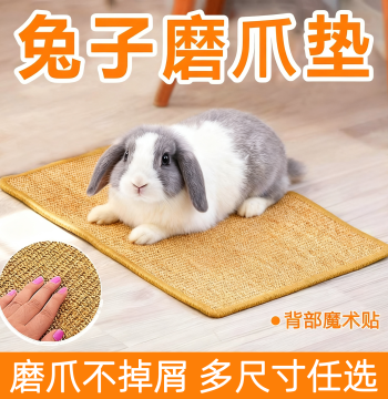 Rabbit Toy for Boredom Relief - Nail Grinding Scratch Pad and Chew Toy for Pet Claw Care