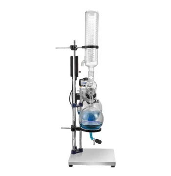 1L-5L Rotary Evaporator for Lab Use - Manual Lift Distillation Unit with Digital Oil/Water Bath