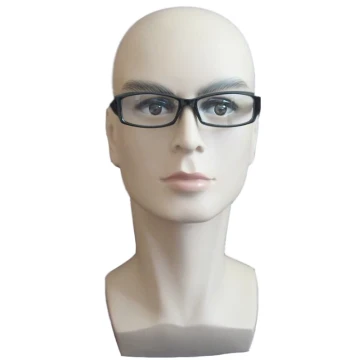 High-Quality Flesh-Tone Filled Male Mannequin Head PVC Display Head for Eyeglasses QCT022