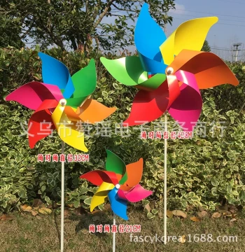 40cm Colorful Hexagonal Pinwheel DIY Handmade Pastoral Festival Gift for Scenic Parks Kindergartens Schools Advertising Decoration
