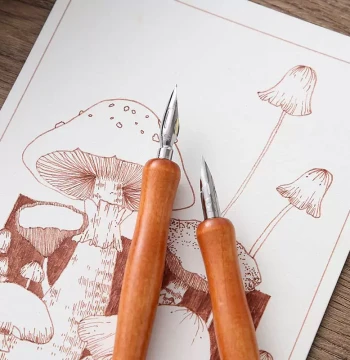Official Flagship Store Authentic Dip Pen with Japanese Nib and Wooden Barrel for Light Color Line Drawing, Comics, Watercolor, and Writing