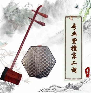 Liu Menghu Rosewood Jing Erhu Professional Performance Solo Instrument, Exquisite Handcrafted Authentic String Instrument with Free Shipping